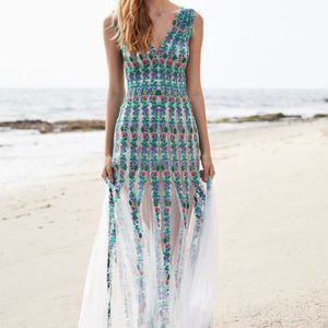 Tadashi Shoji Floral Tulle Gown
